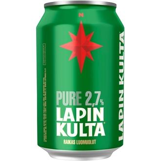 Lapin Kulta Pure gluteeniton luomuolut 2,7% 0,33 l kalorit ja ravintosisältö