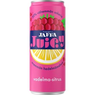 Hartwall Jaffa Juicy Vadelma-sitrus virvoitusjuoma 0,33 l kalorit ja ravintosisältö