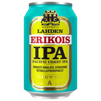 Lahden Erikoinen Pacific Coast IPA 5,3% 0,33l kalorit ja ravintosisältö