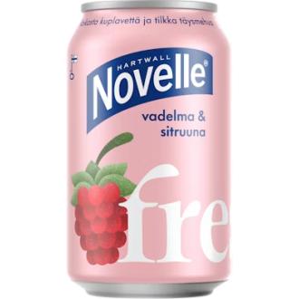 Hartwall Novelle Fresh Vadelma-Sitruuna kivennäisvesi 0,33l