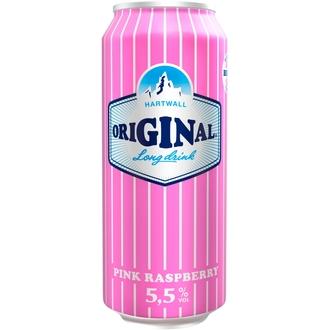 Hartwall Original Long Drink Pink Raspberry 5,5% 0,5 l kalorit ja ravintosisältö