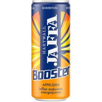 Jaffa Booster Appelsiini sokeriton energiajuoma 0,33 l kalorit ja ravintosisältö - 4 kcal