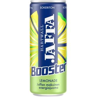 Jaffa Booster Lemonade sokeriton energiajuoma 0,33 l kalorit ja ravintosisältö