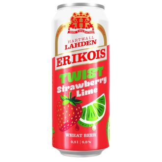 Lahden Erikois Twist Strawberry Lime olut 5% 0,5l kalorit ja ravintosisältö - 42 kcal