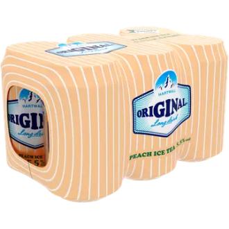 6 x Hartwall Original Long Drink Peach Ice Tea 5,5% 0,33 l kalorit ja ravintosisältö - 52 kcal