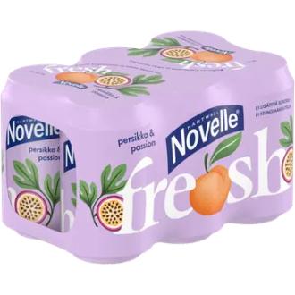 6 x Hartwall Novelle Fresh Persikka-Passion kivennäisvesi 0,33 l kalorit ja ravintosisältö - 2 kcal