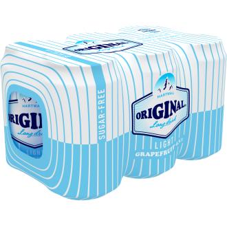 Hartwall Original Long Drink Grapefruit Light 4,5% 0,33l 6-pack kalorit ja ravintosisältö - 27 kcal