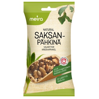 Meira Saksanpähkinä 70g kuorittu ps kalorit ja ravintosisältö