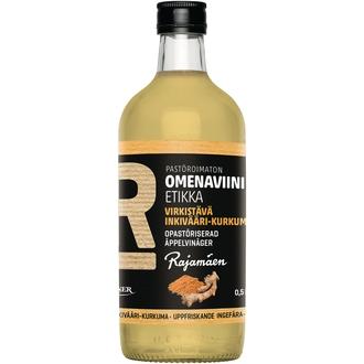 Rajamäen 0,5l Pastöroimaton omenaviinietikka inkivääri-kurkuma kalorit ja ravintosisältö - 22 kcal