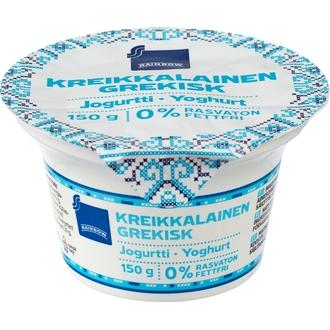 Rainbow 150g kreikkalainen jogurtti 0% kalorit ja ravintosisältö - 56 kcal