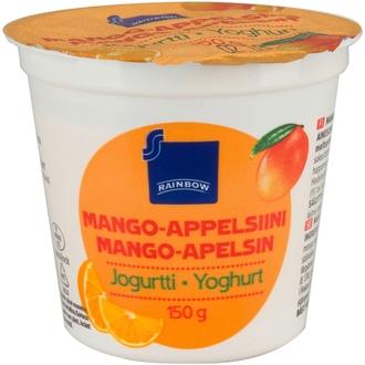 Rainbow 150 g Mango-appelsiinijogurtti kalorit ja ravintosisältö - 77 kcal
