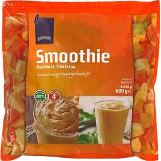 Rainbow 600g smoothie hedelmäsekoitus ananas-mango-papaija pakaste kalorit ja ravintosisältö - 54 kcal