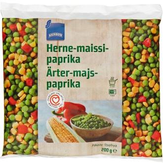 Rainbow 200g herne-maissi-paprika pakaste kalorit ja ravintosisältö - 85 kcal
