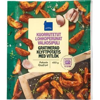 Rainbow kuorrutetut lohkoperunat valkosipuli 450 g pakaste kalorit ja ravintosisältö - 163 kcal