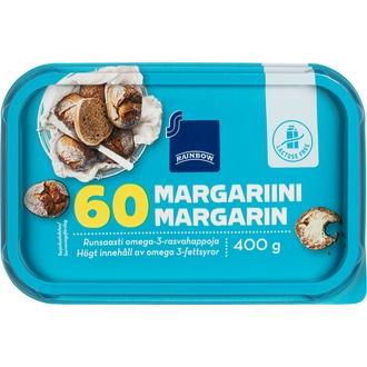Rainbow 400g laktoositon margariini 60% kalorit ja ravintosisältö - 540 kcal