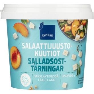 Rainbow salaattijuustokuutiot kevyt 5% 150g kalorit ja ravintosisältö - 129 kcal