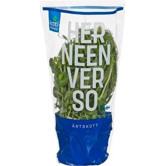 Kotimaista suomalainen herneenverso ruukussa