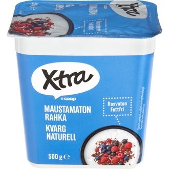 Xtra maustamaton rasvaton rahka 500 g kalorit ja ravintosisältö