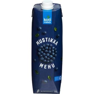 Kotimaista mustikkamehu 1 L kalorit ja ravintosisältö - 38 kcal