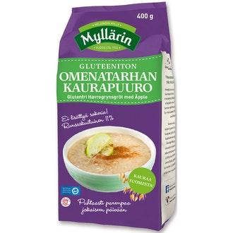 Myllärin Omenatarhan kaurapuuro 400g gluteeniton kalorit ja ravintosisältö - 370 kcal