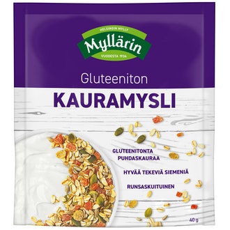 Myllärin Gluteeniton kauramysli 40g kalorit ja ravintosisältö