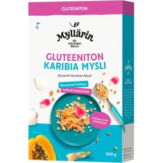 Myllärin Gluteeniton Karibia Mysli 500 g kalorit ja ravintosisältö