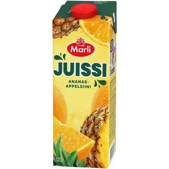Marli Juissi Ananas-appelsiinimehujuoma 1 L kalorit ja ravintosisältö