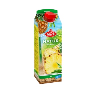 Marli Natur ananastäysmehu 1l kalorit ja ravintosisältö