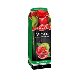 Marli Vital granaattiomenajuoma 1l kalorit ja ravintosisältö