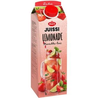 Marli Juissi Lemonade mansikka-lime mehujuoma 1 L kalorit ja ravintosisältö