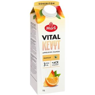 Marli Vital Kevyt Appelsiini-mango mehujuoma 1 L kalorit ja ravintosisältö - 3 kcal