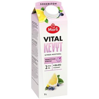 Marli Vital Kevyt Sitrus-mustikka mehujuoma 1 L kalorit ja ravintosisältö