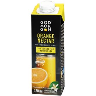 God Morgon Appelsiininektari 250 ml kalorit ja ravintosisältö