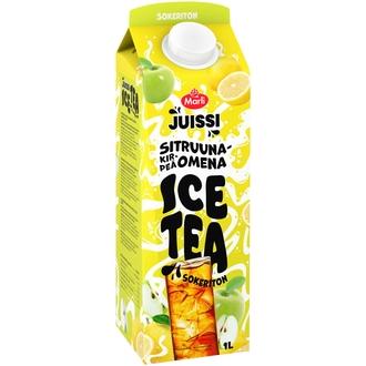 Marli Juissi Ice Tea Sokeriton Sitruuna-kirpeä omena jääteejuoma 1 L kalorit ja ravintosisältö - 3 kcal