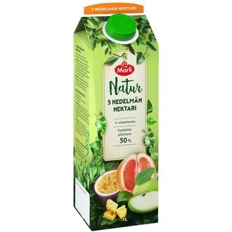 Marli Natur Viisi Hedelmää nektari 1 L kalorit ja ravintosisältö