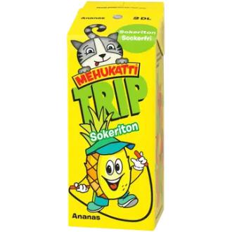 Mehukatti TRIP Sokeriton Ananasjuoma 2 dl kalorit ja ravintosisältö - 3 kcal