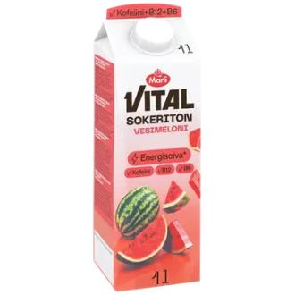 Marli Vital Sokeriton Vesimelonimehujuoma 1 L kalorit ja ravintosisältö