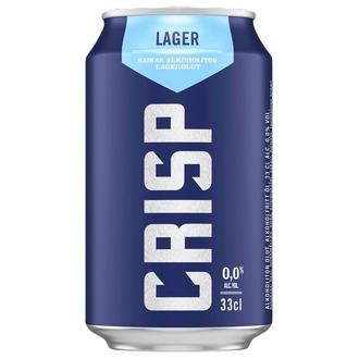 Crisp Lager alkoholiton olut 0 % tölkki 0,33 L kalorit ja ravintosisältö