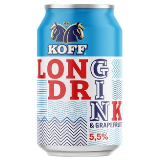 Koff Gin Long Drink 5,5% 0,33l kalorit ja ravintosisältö - 54 kcal