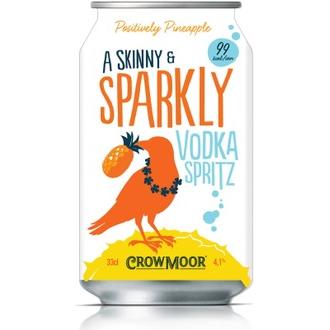 Crowmoor Vodka Spritz Positively Pineapple maustettu alkoholijuoma 4,1 % tölkki 0,33 L kalorit ja ravintosisältö