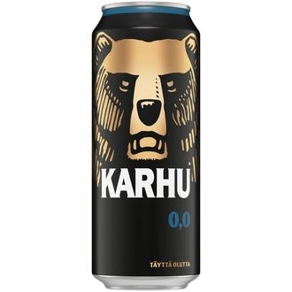 Karhu Alkoholiton Lager olut 0,0% tölkki 0,5 L kalorit ja ravintosisältö