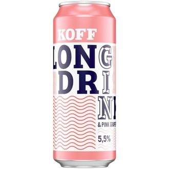 Koff Long Drink Pink Grapefruit long drink 5,5 % tölkki 0,5 L kalorit ja ravintosisältö