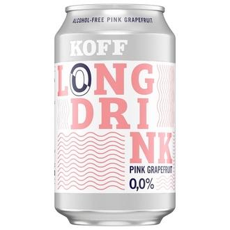 Koff Long Drink Pink Grapefruit alkoholiton lonkero 0  til-% tölkki 0,33 L kalorit ja ravintosisältö