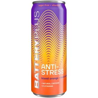 Battery PLUS Anti-Stress energiajuoma tölkki 0,33 L kalorit ja ravintosisältö