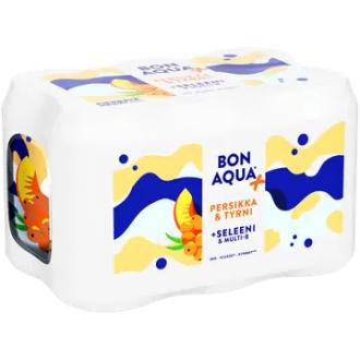 6-pack Bonaqua + Persikka & Tyrni Hiilihapotettu juoma tölkki 0.33 L kalorit ja ravintosisältö - 15 kcal