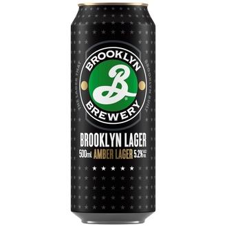 Brooklyn Lager olut 5,2 % tölkki 0,50 L kalorit ja ravintosisältö