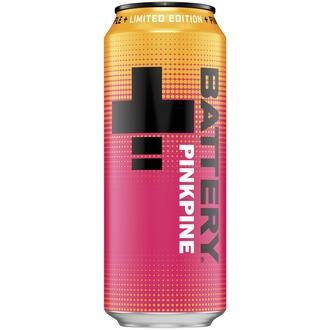 Battery Pinkpine energiajuoma tölkki 0,5 L kalorit ja ravintosisältö