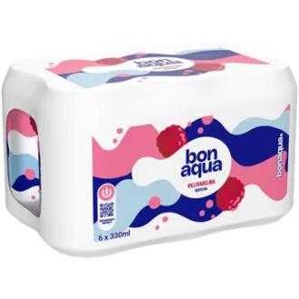 6-pack Bonaqua Villivadelma Hiilihapotettu juoma tölkki 0,33 L kalorit ja ravintosisältö - 0 kcal
