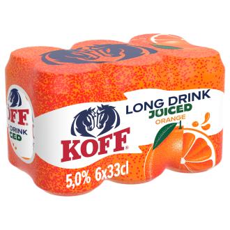 Koff Long Drink Juiced Orange 5,0% 0,33l 6-pack kalorit ja ravintosisältö - 51 kcal