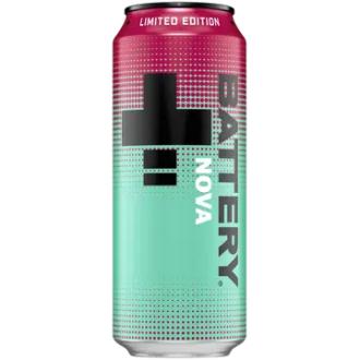 Battery Nova energiajuoma tölkki 0,5 L kalorit ja ravintosisältö